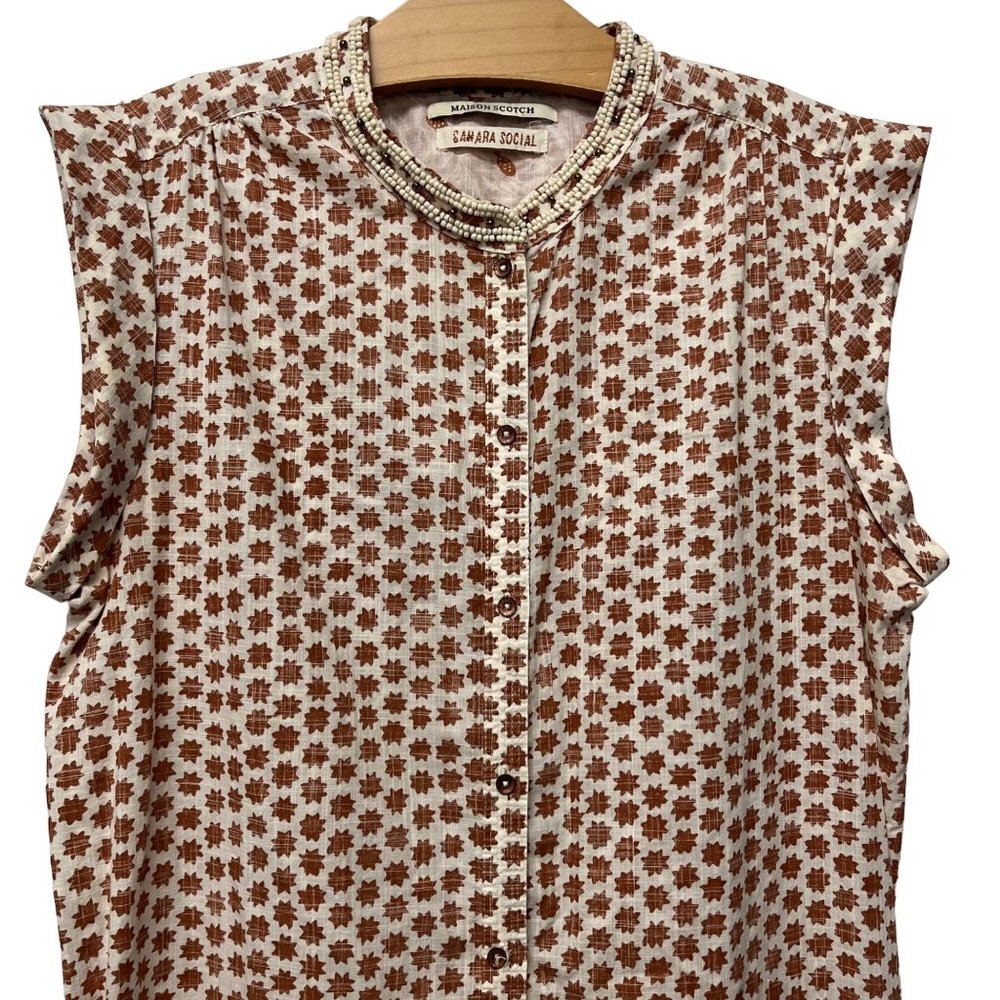 Maison Scotch & Soda SIZE 4 6 Small 1 Sahara Social Boho Beaded Romper Jumpsuit - Picture 2 of 12